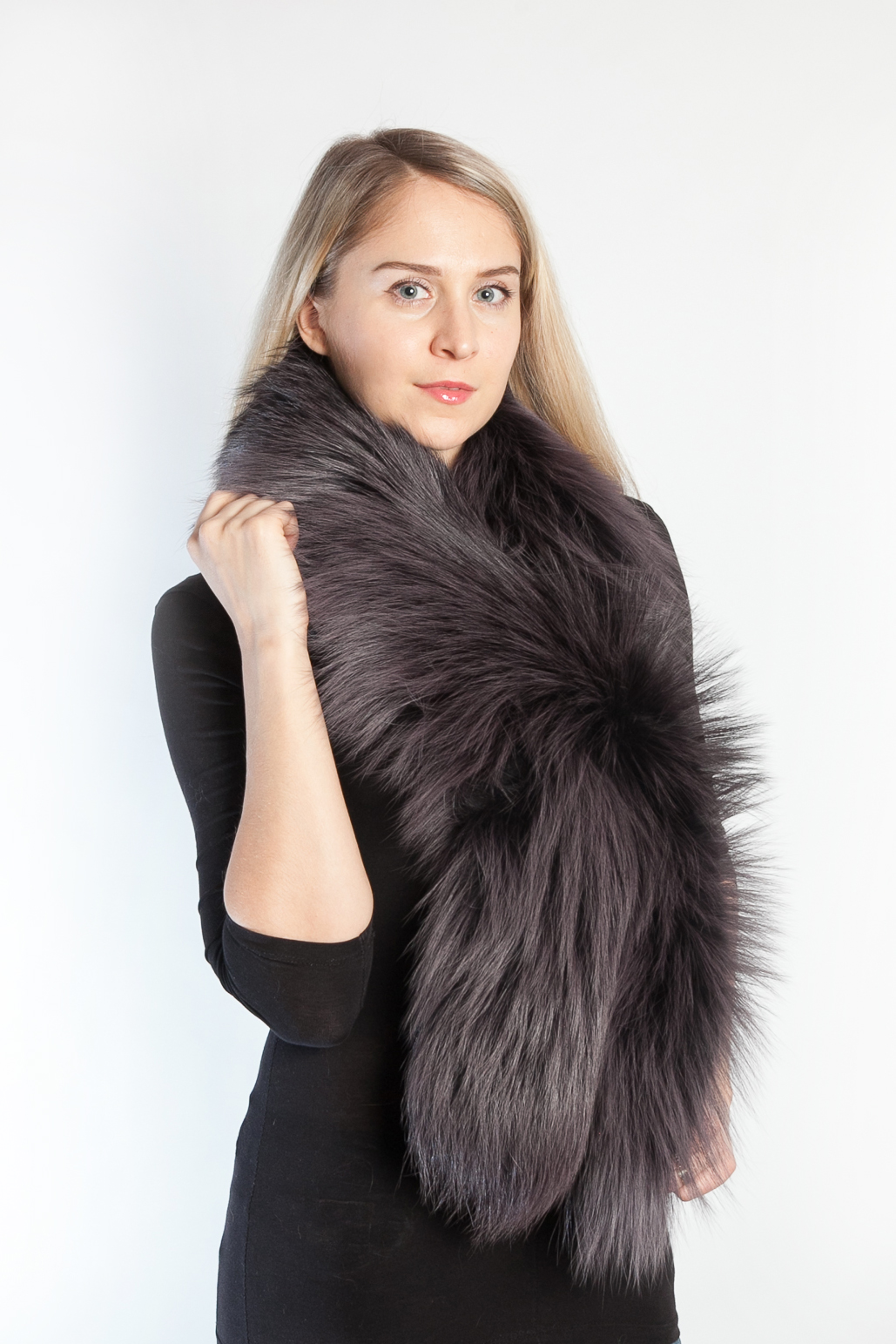FJROnline Sciarpa in finta pelliccia per cappotti e pelliccia per donne e ragazze