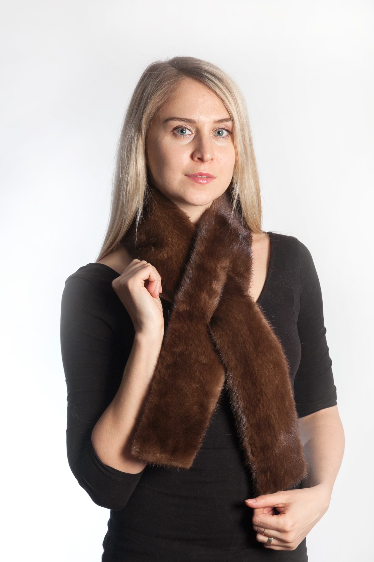 FJROnline Sciarpa in finta pelliccia per cappotti e pelliccia per donne e ragazze